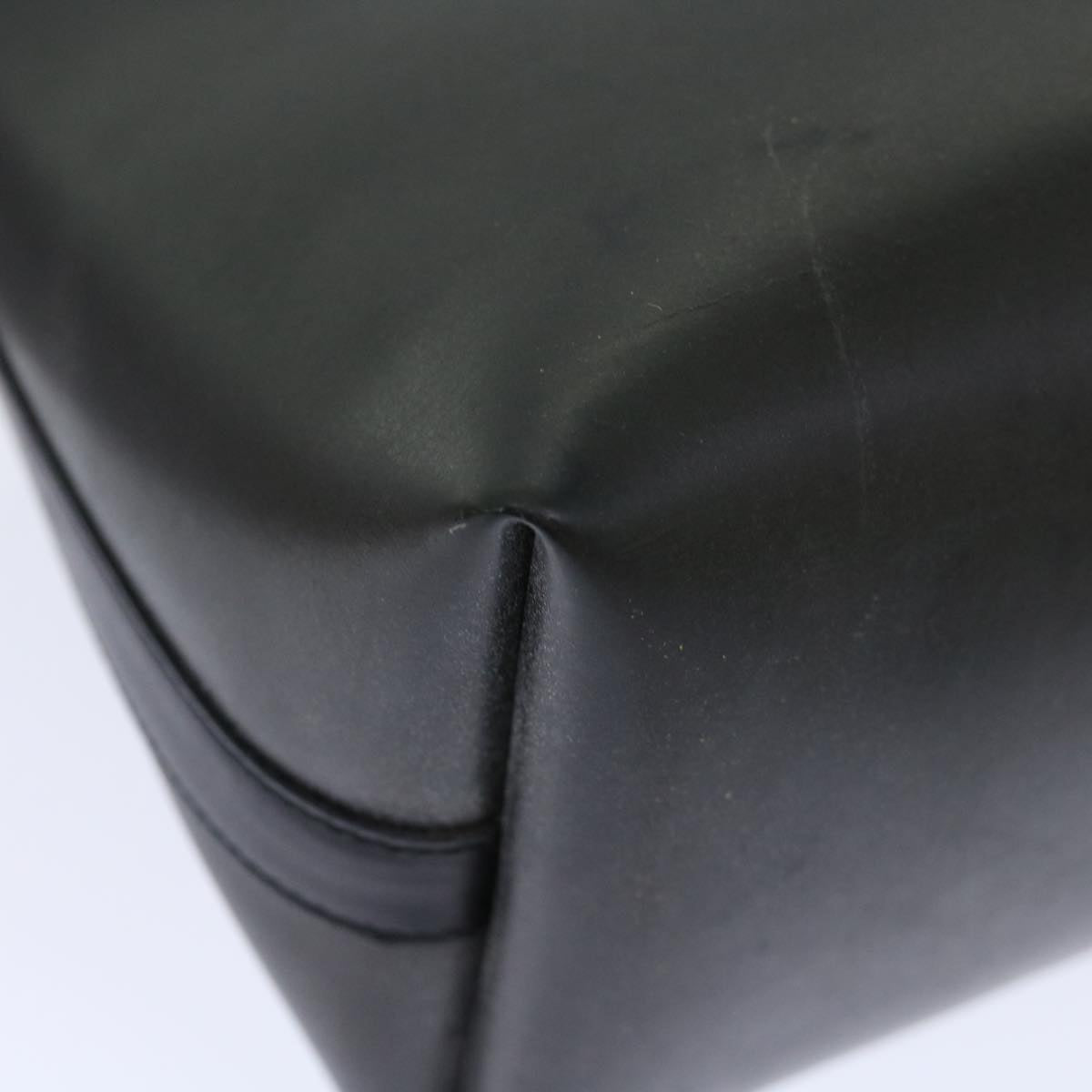 Salvatore Ferragamo Hand Bag Leather Black Auth 71582