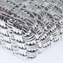 BALENCIAGA Bistro XS Hand Bag Wicker 2way Silver 671342 Auth 71589A-16