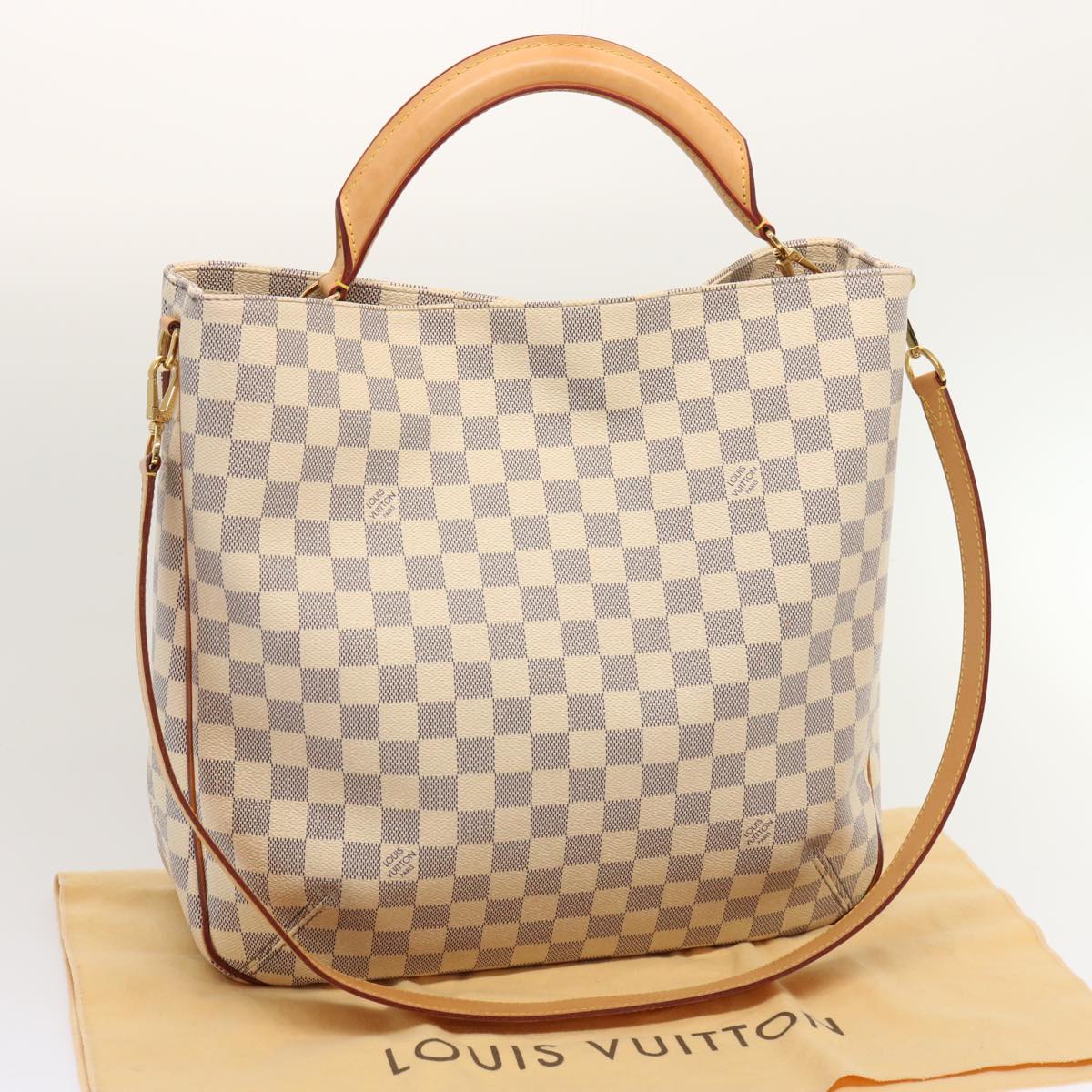 LOUIS VUITTON Damier Azur Sophie Shoulder Bag 2way N41216 LV Auth 71603A