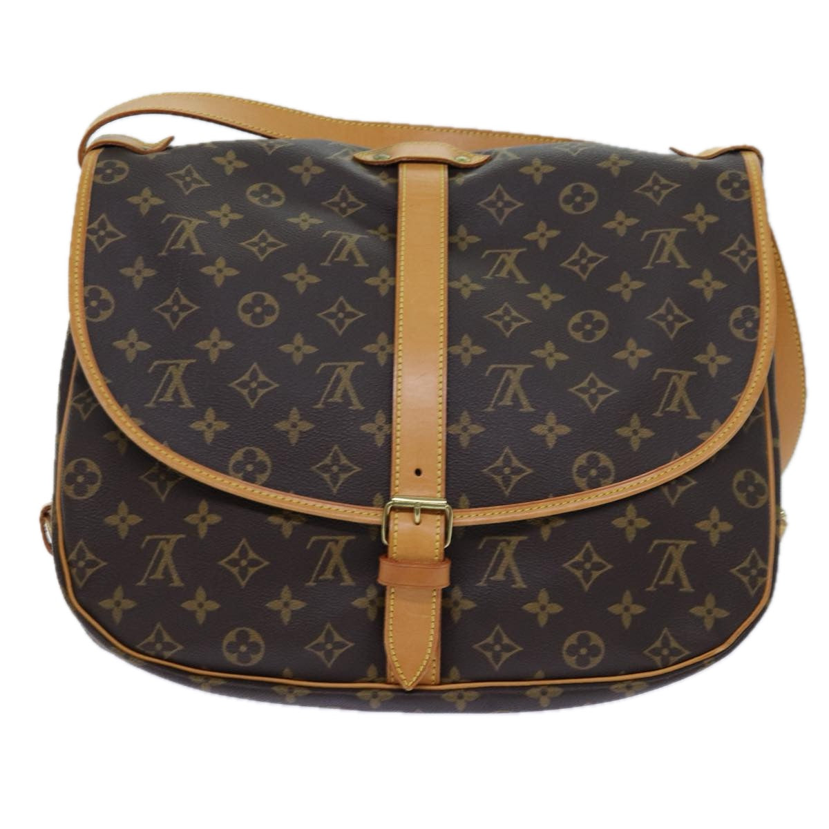 LOUIS VUITTON Monogram Saumur 35 Shoulder Bag M42254 LV Auth 71604A - 0