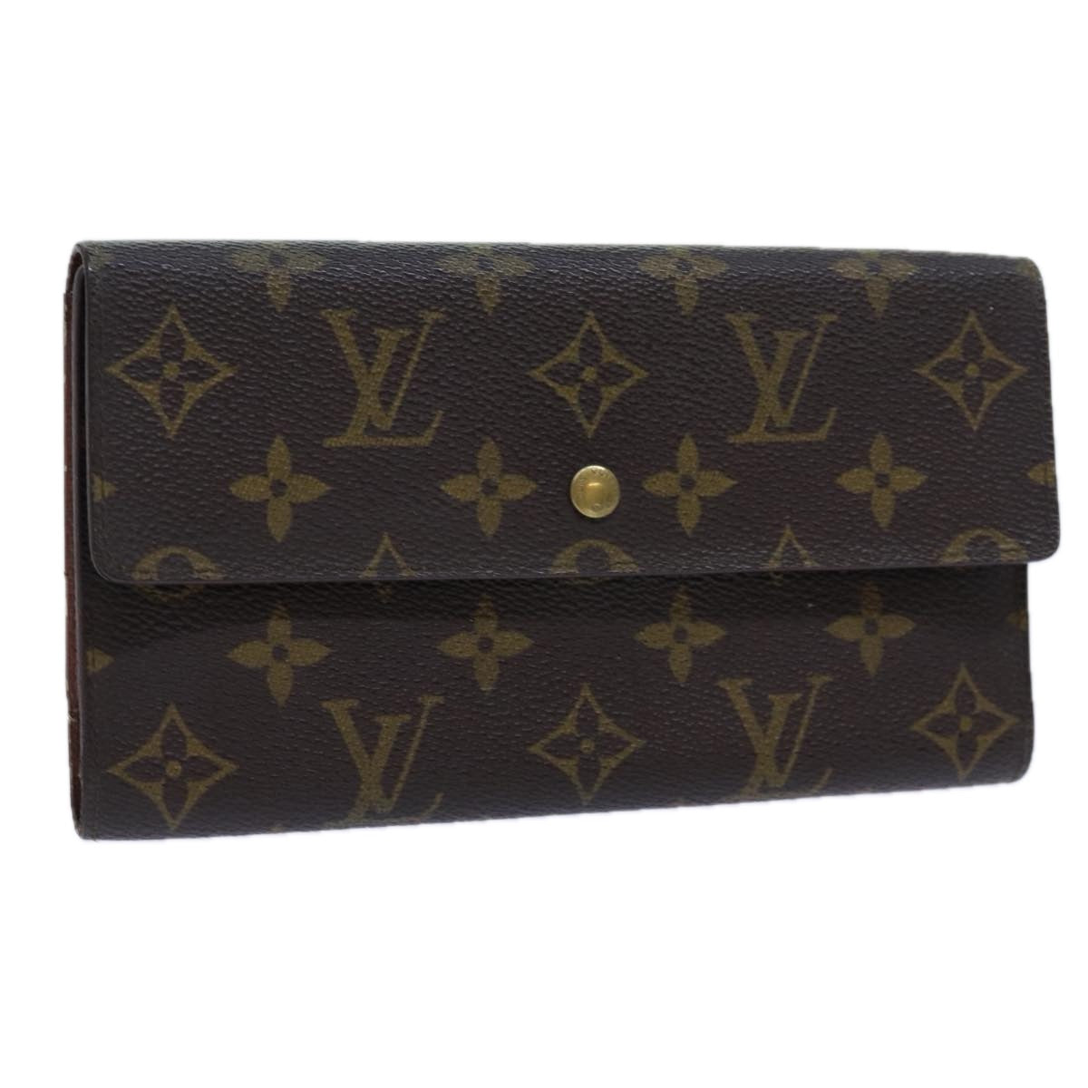 LOUIS VUITTON Monogram Portefeuille International Wallet M61217 LV Auth 71608