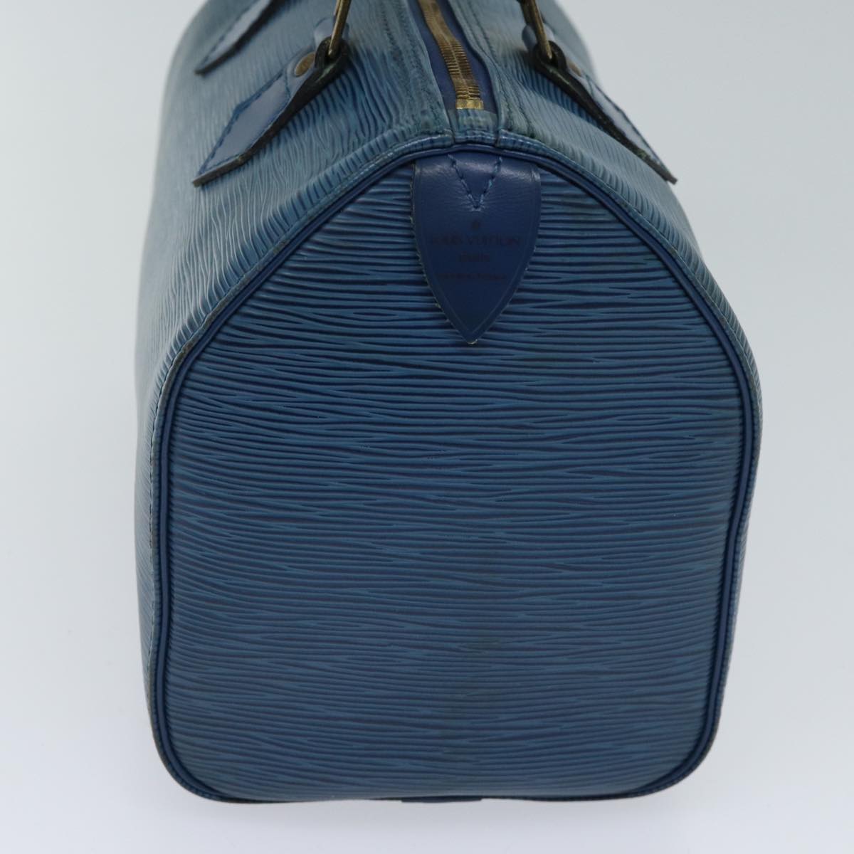 LOUIS VUITTON Epi Speedy 25 Hand Bag Toledo Blue M43015 LV Auth 71622