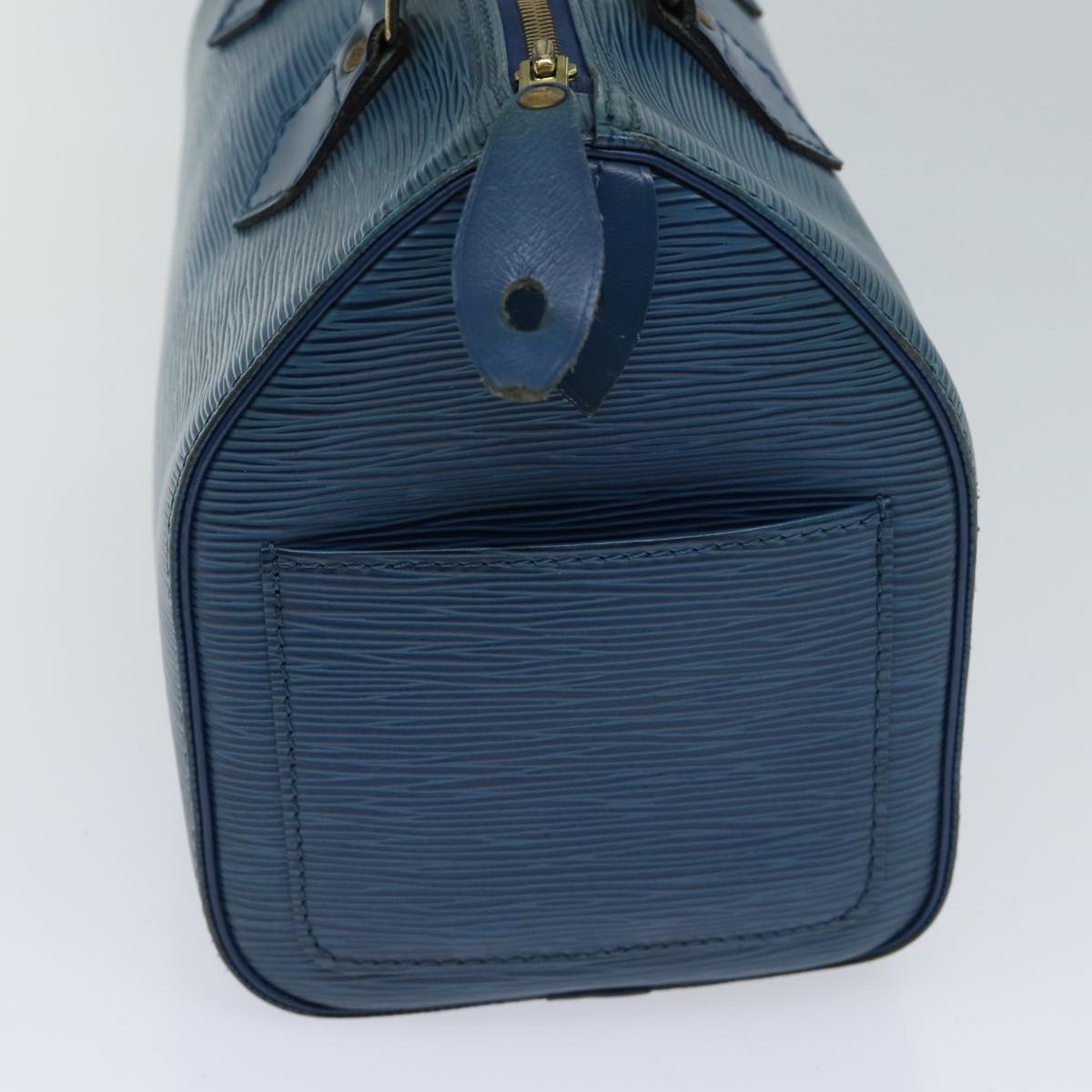 LOUIS VUITTON Epi Speedy 25 Hand Bag Toledo Blue M43015 LV Auth 71622