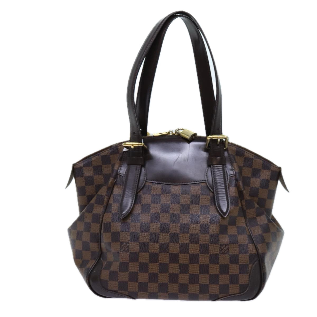 LOUIS VUITTON Damier Ebene Verona MM Shoulder Bag N41118 LV Auth 71645