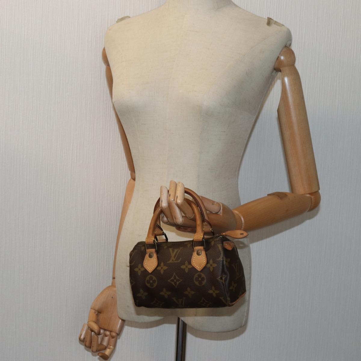 LOUIS VUITTON Monogram Mini Speedy Hand Bag M41534 LV Auth 71677