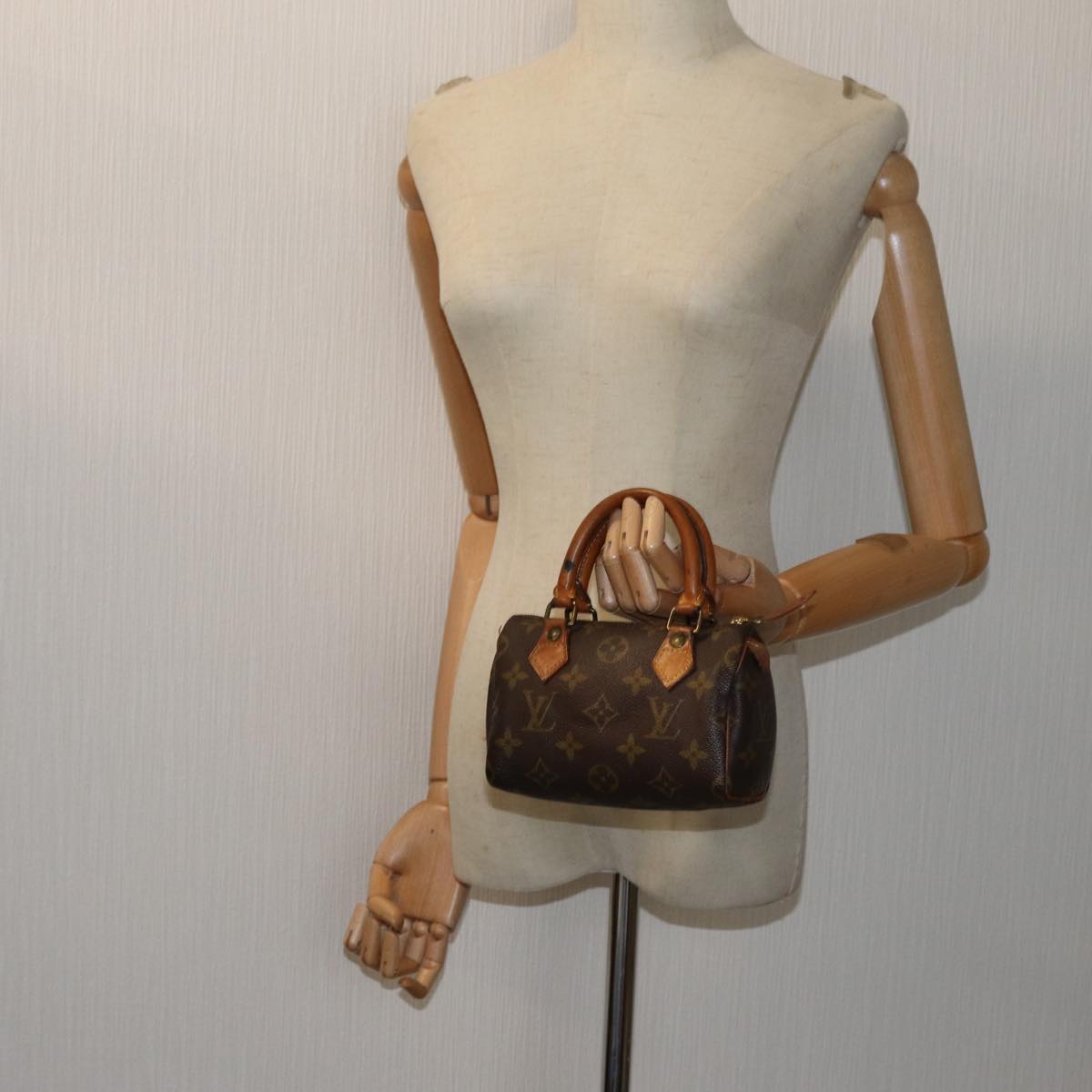 LOUIS VUITTON Monogram Mini Speedy Hand Bag M41534 LV Auth 71683