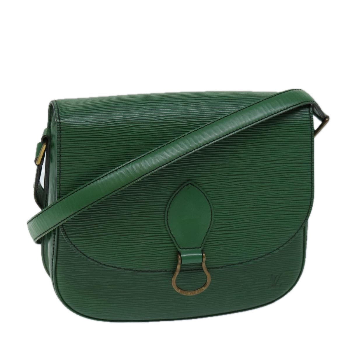 LOUIS VUITTON Epi Saint Cloud GM Shoulder Bag Green M52194 LV Auth 71702