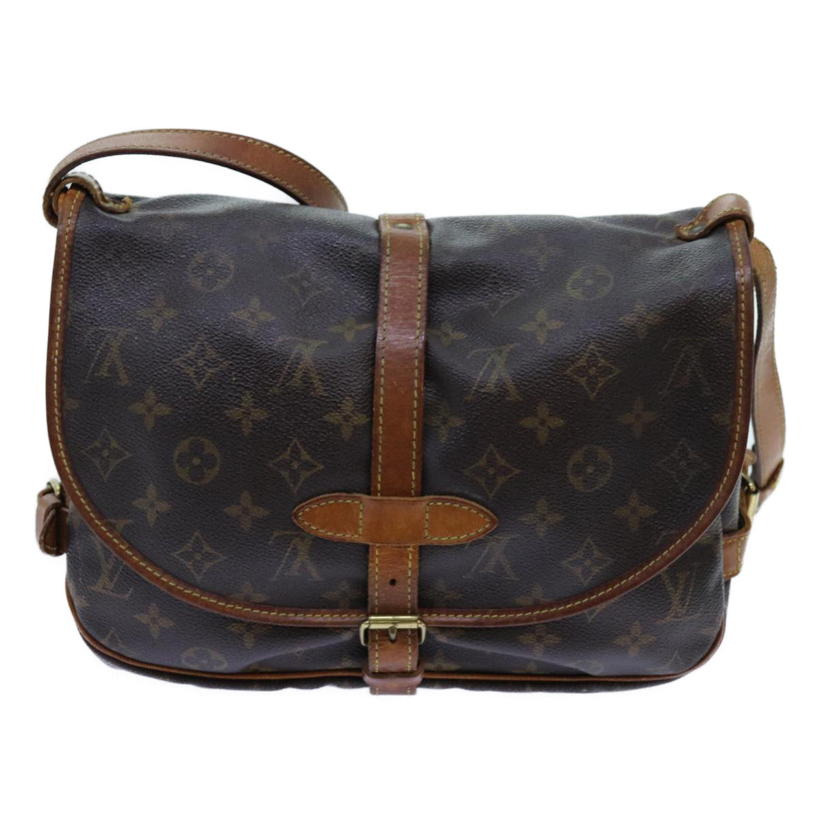 LOUIS VUITTON Monogram Saumur 30 Shoulder Bag M42256 LV Auth 71707 - 0