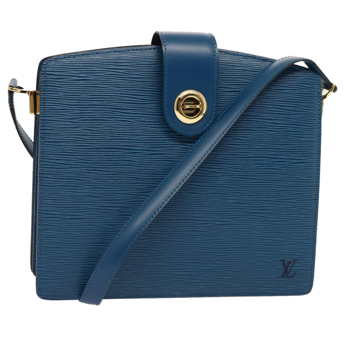 LOUIS VUITTON Epi Capuchin Shoulder Bag Blue M52345 LV Auth 71712