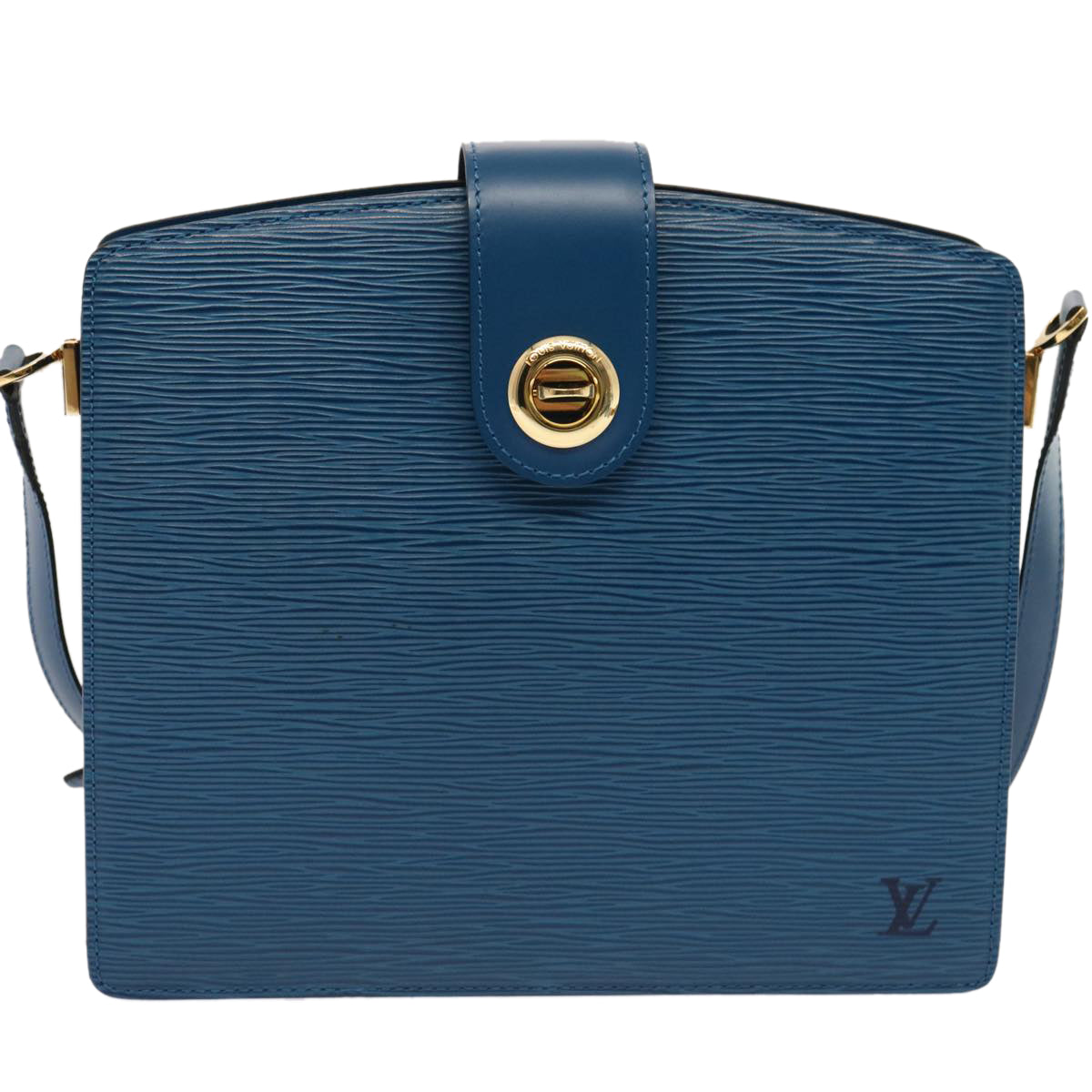 LOUIS VUITTON Epi Capuchin Shoulder Bag Blue M52345 LV Auth 71712