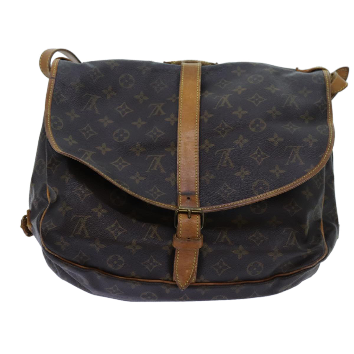 LOUIS VUITTON Monogram Saumur 35 Shoulder Bag M42254 LV Auth 71717 - 0