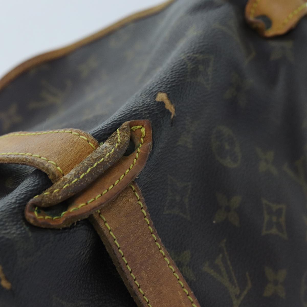 LOUIS VUITTON Monogram Saumur 35 Shoulder Bag M42254 LV Auth 71717