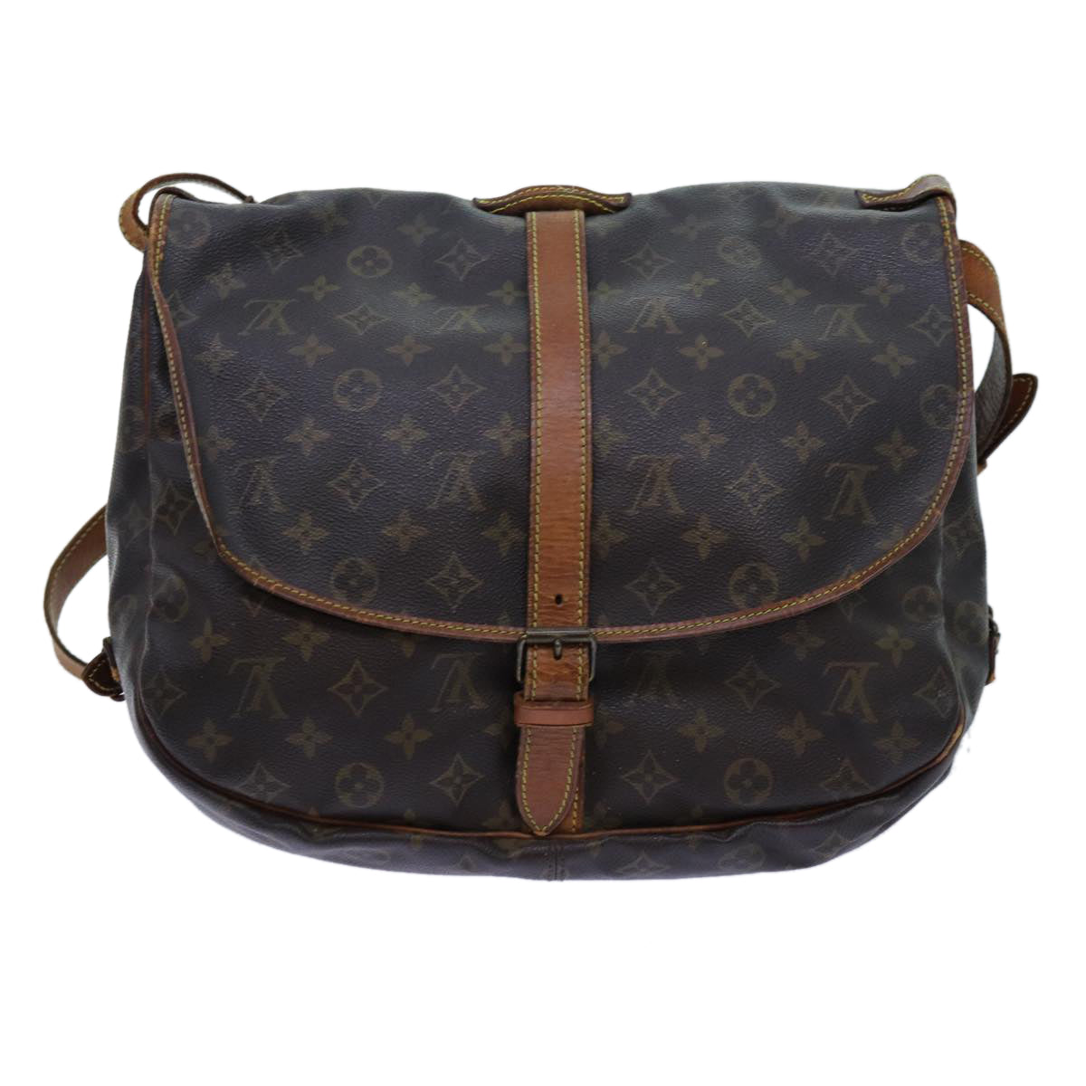 LOUIS VUITTON Monogram Saumur 35 Shoulder Bag M42254 LV Auth 71718 - 0