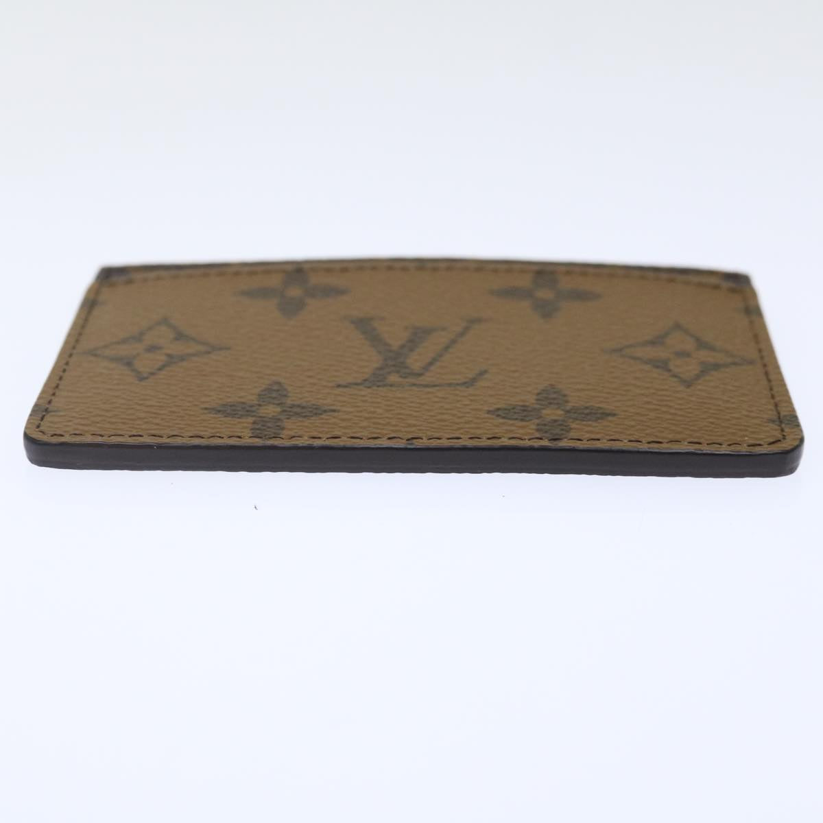 LOUIS VUITTON Monogram Reverse Porte Cartes Simple Card Case M69161 Auth 71724