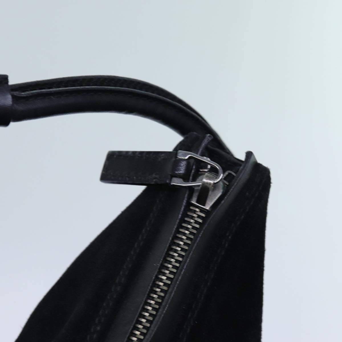 GUCCI Shoulder Bag Suede Black 001 3770 Auth 71787