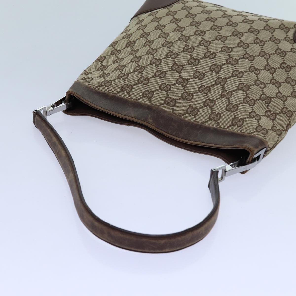 GUCCI GG Canvas Shoulder Bag Beige 33900 Auth 71788