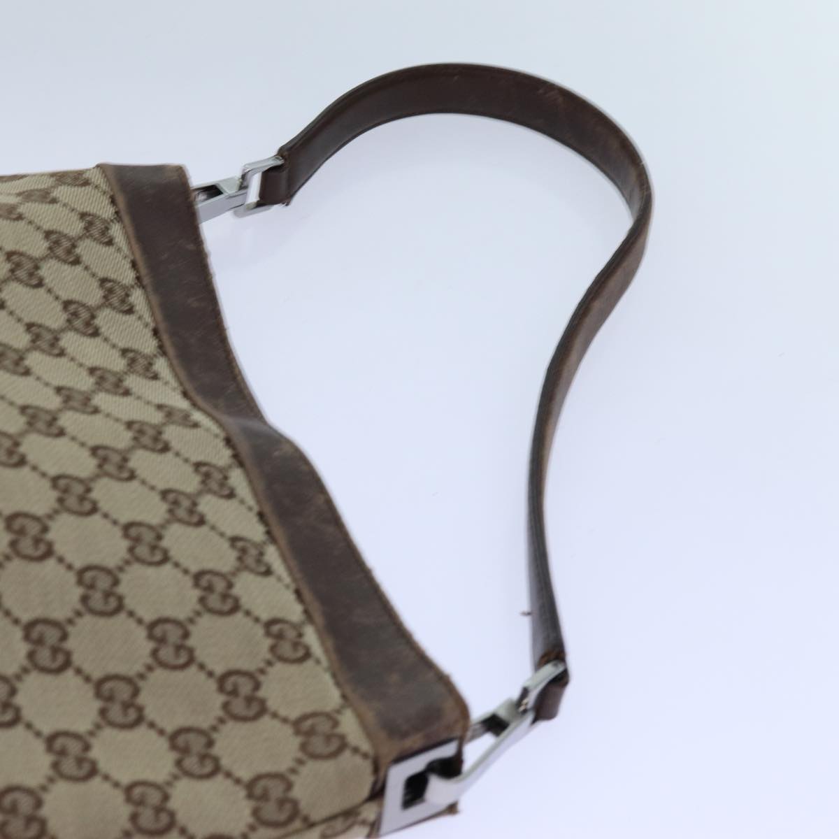 GUCCI GG Canvas Shoulder Bag Beige 33900 Auth 71788