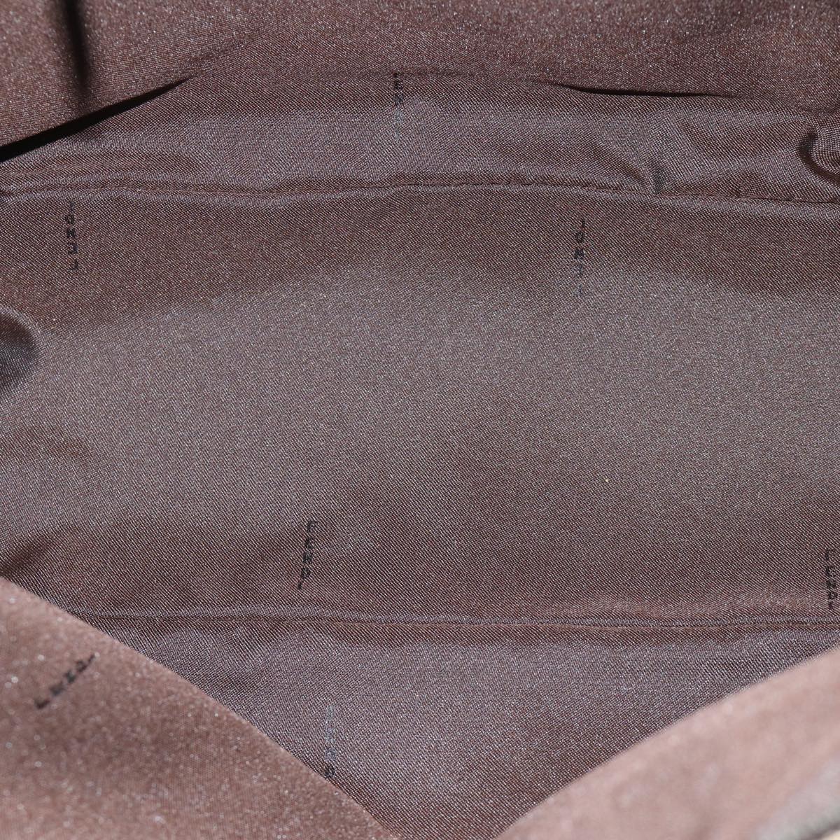 FENDI Zucchino Canvas Hand Bag Beige Auth 71830