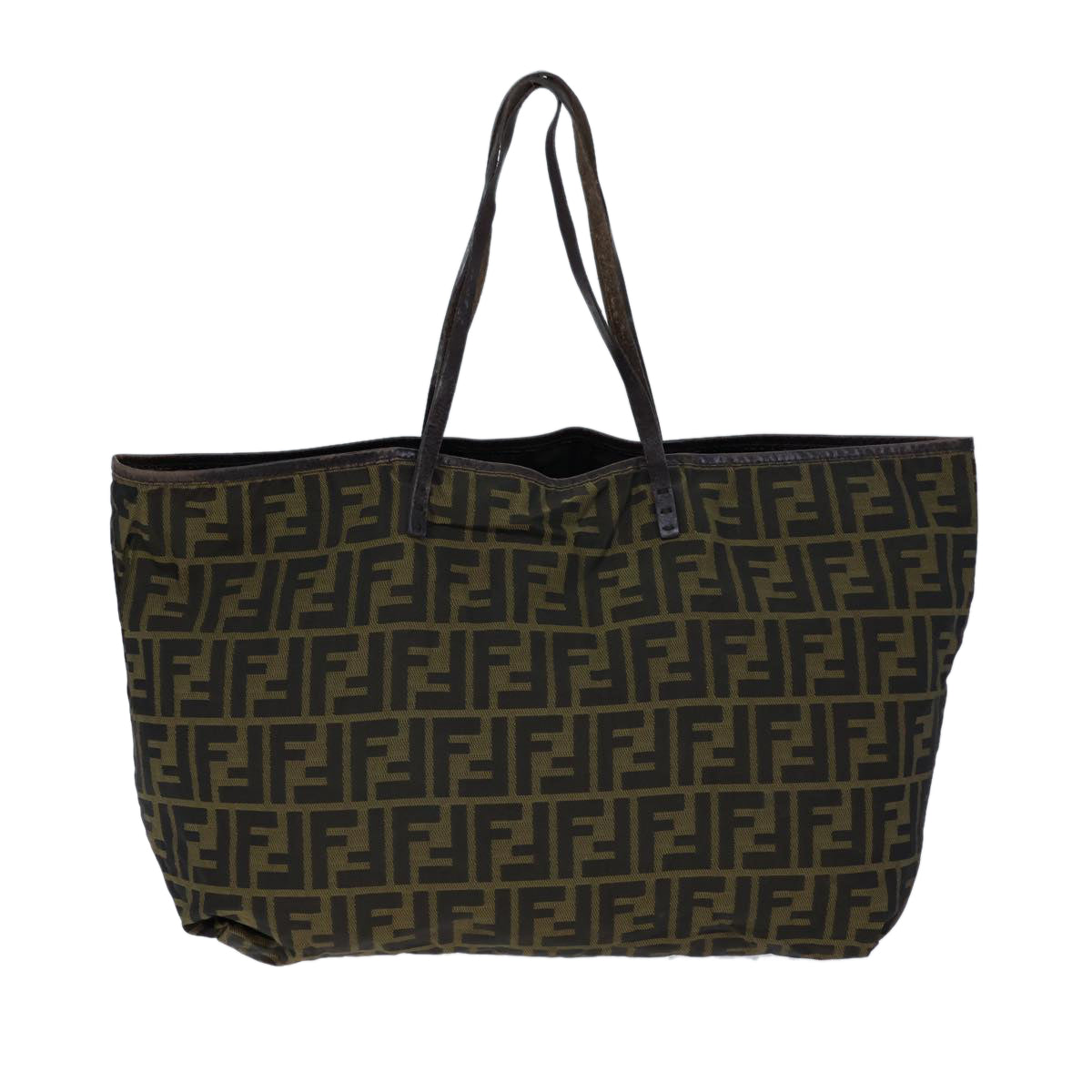 FENDI Zucca Canvas Tote Bag Brown Auth 71833