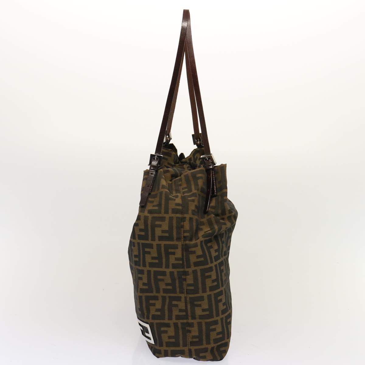 FENDI Zucca Canvas Tote Bag Brown Auth 71834