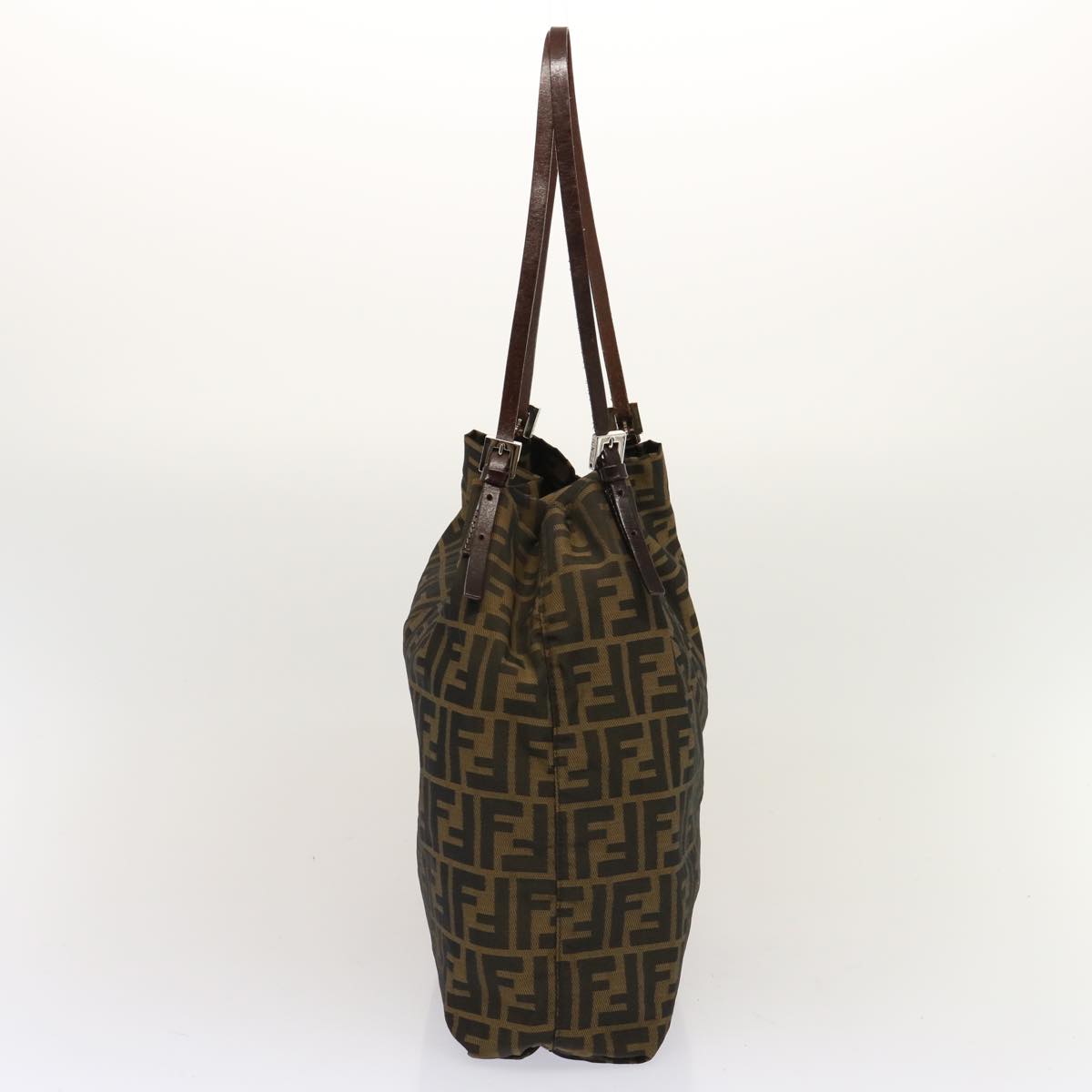 FENDI Zucca Canvas Tote Bag Brown Auth 71834