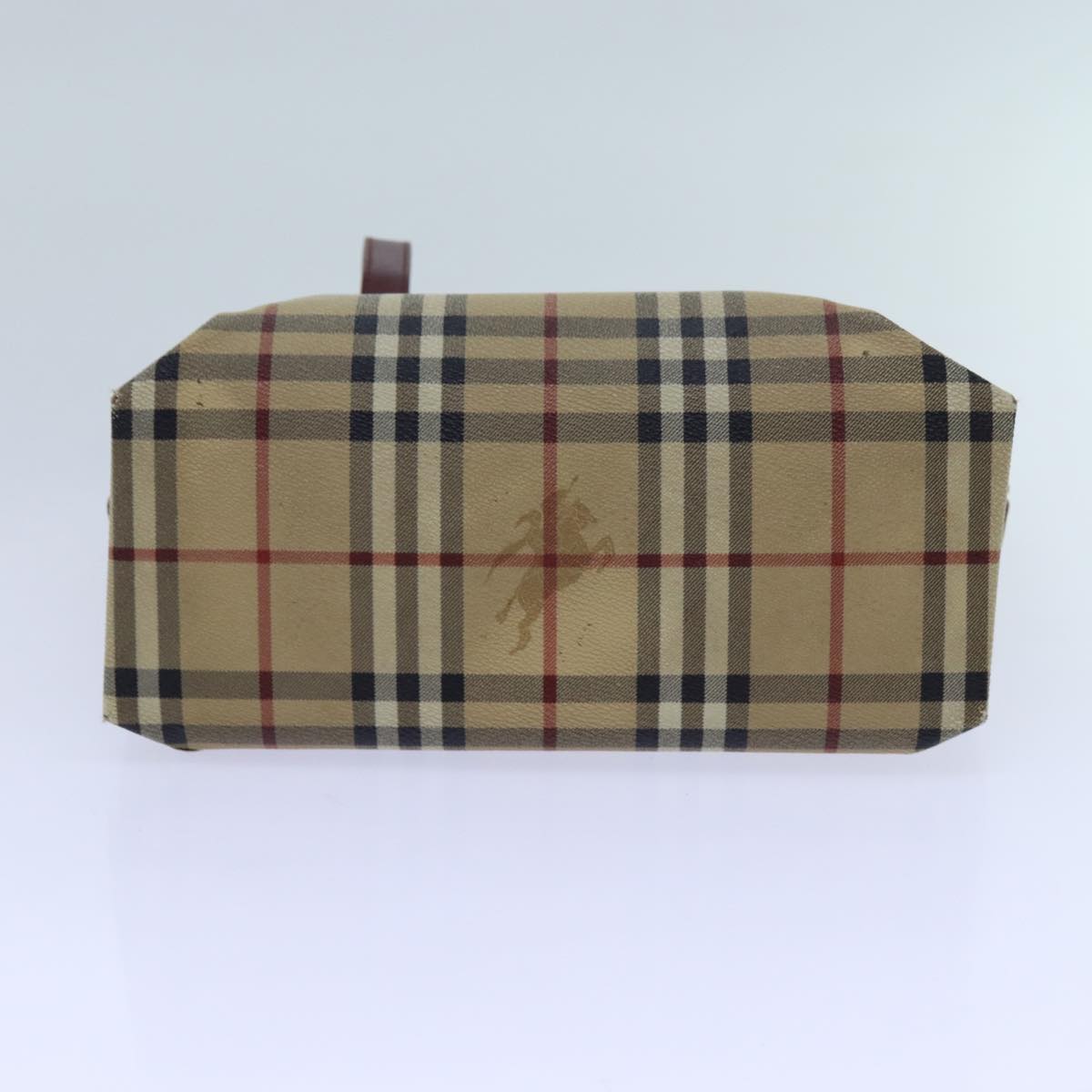 BURBERRY Nova Check Hand Bag PVC Beige Auth 71838