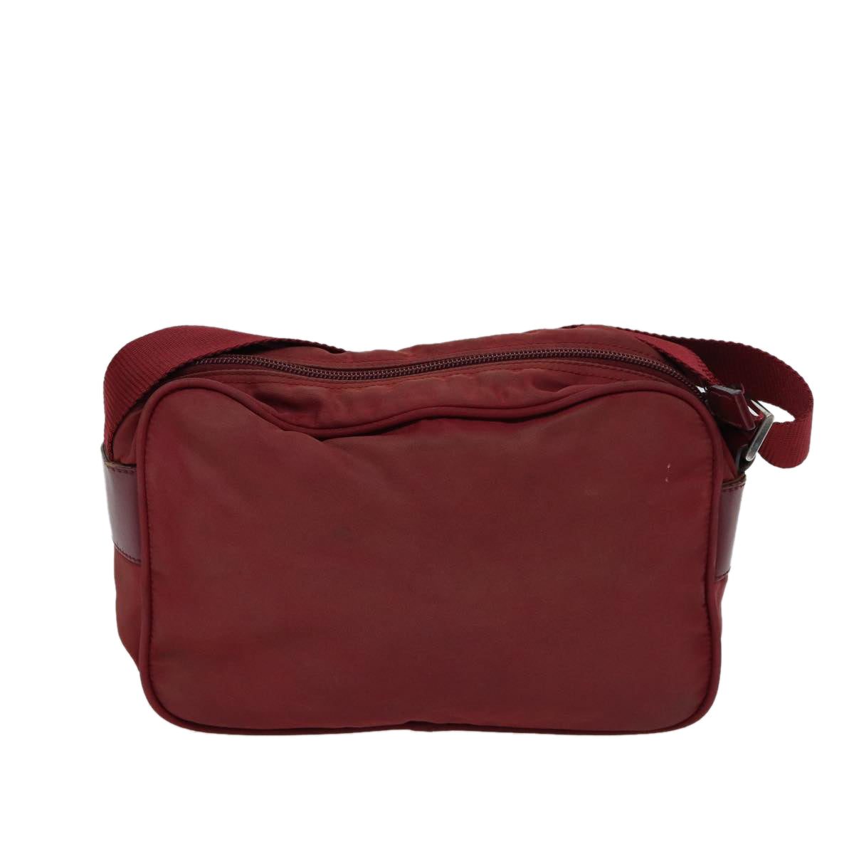 PRADA Shoulder Bag Nylon Red Auth 71842
