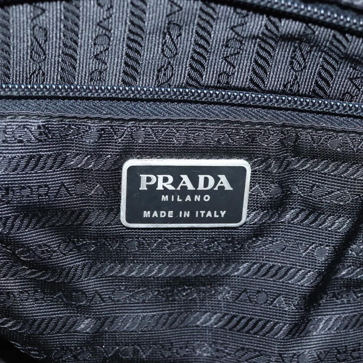 PRADA Hand Bag Nylon Black Auth 71845