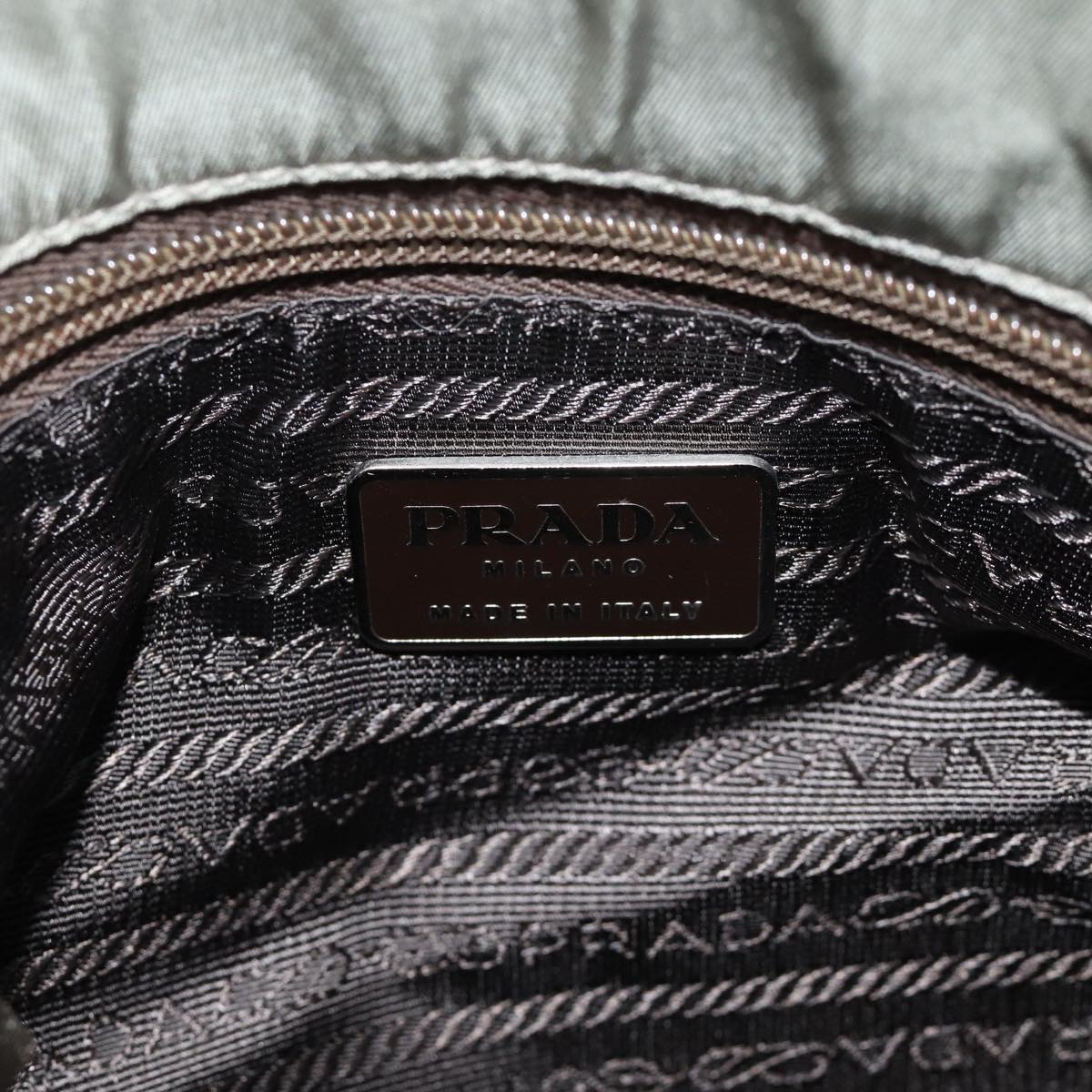 PRADA Tote Bag Nylon Gray Auth 71846