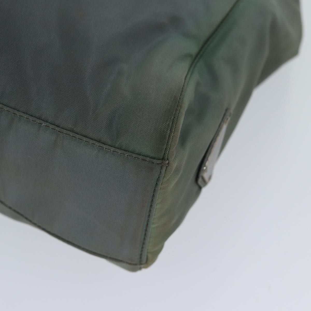 PRADA Hand Bag Nylon Khaki Auth 71848