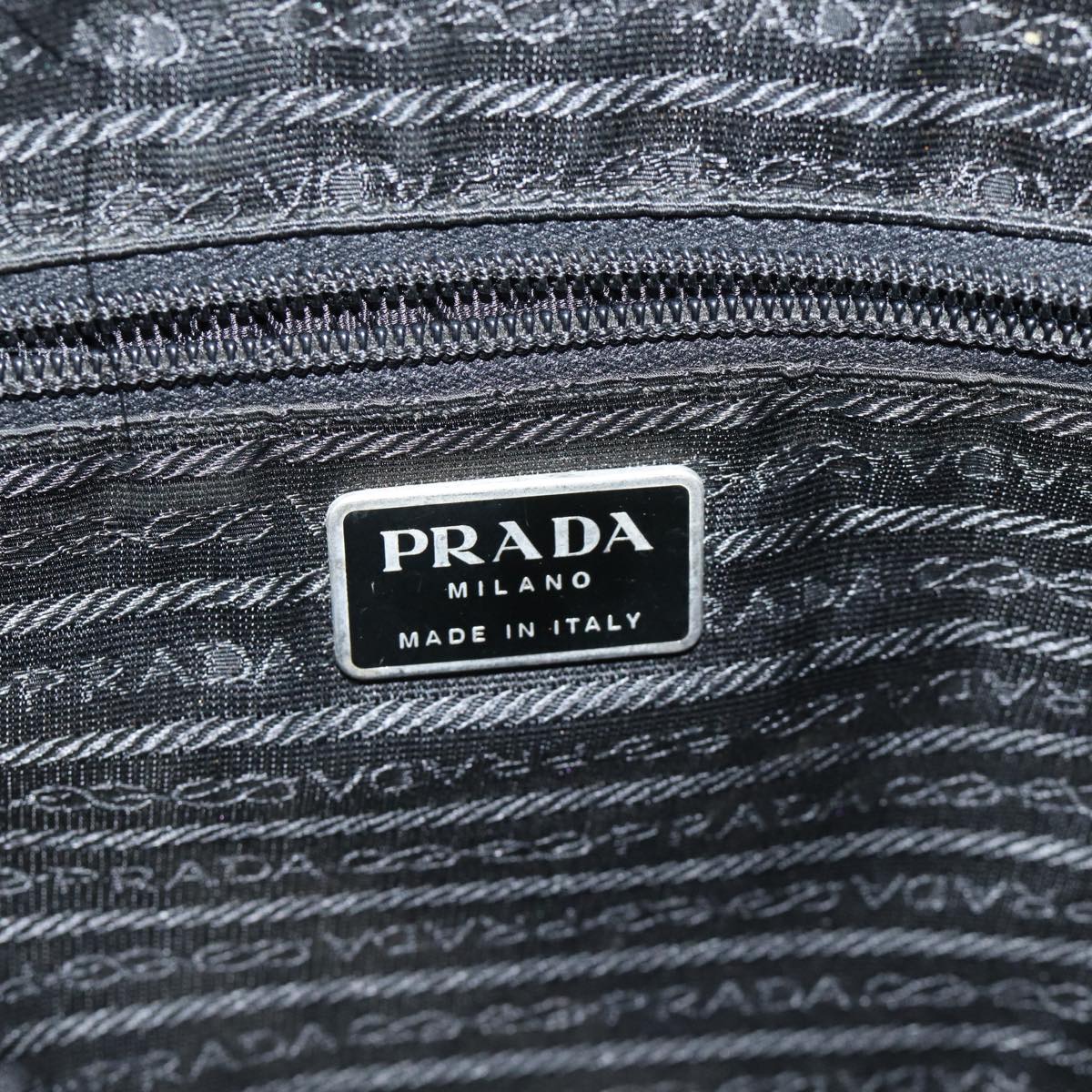 PRADA Shoulder Bag Nylon Black Auth 71850