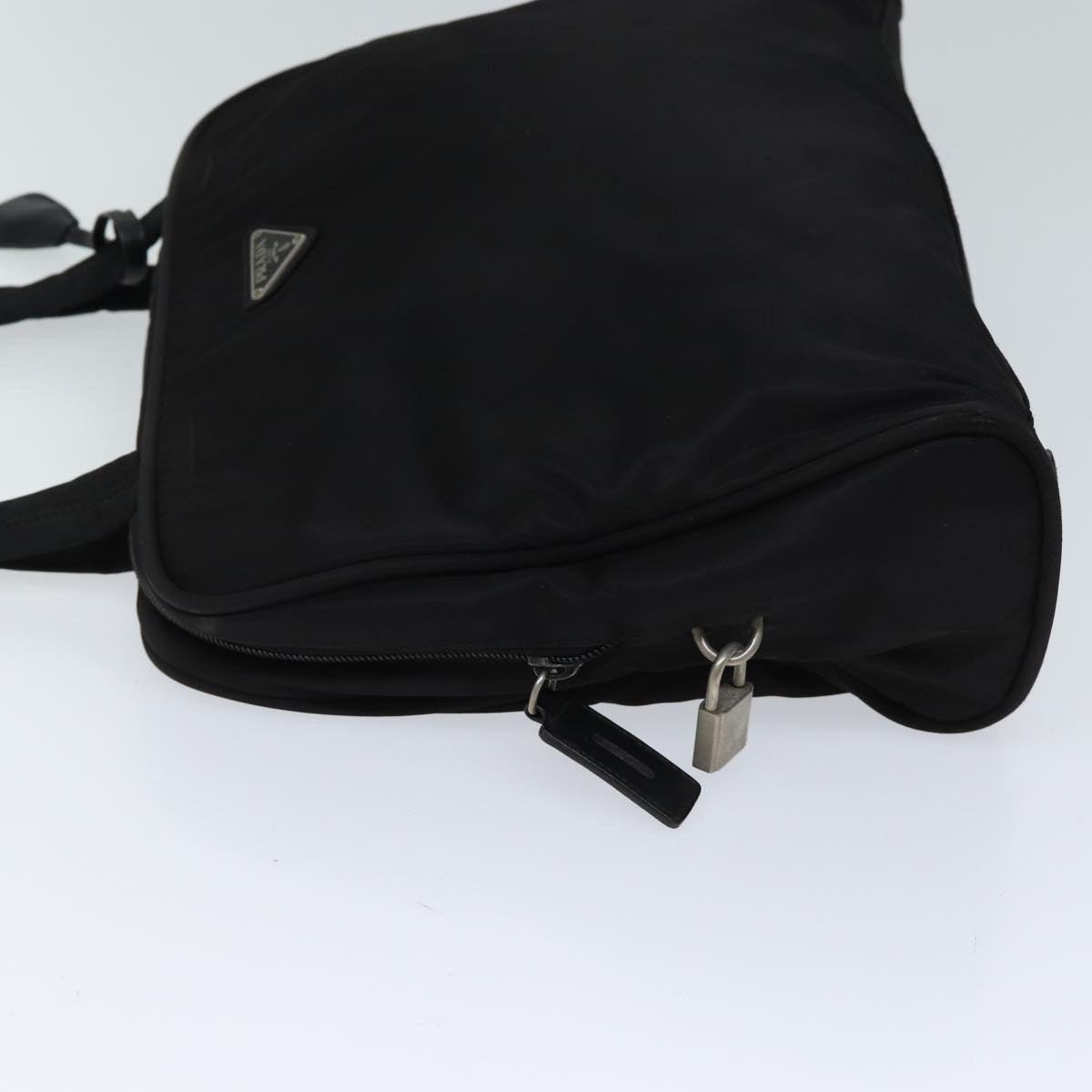 PRADA Shoulder Bag Nylon Black Auth 71850