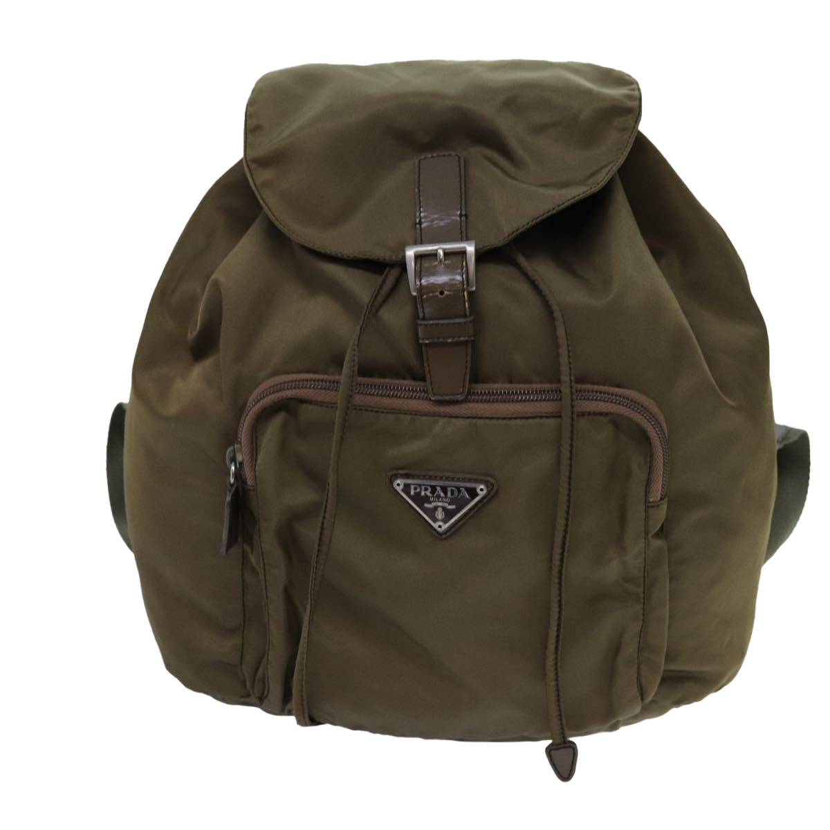 PRADA Backpack Nylon Brown Auth 71851
