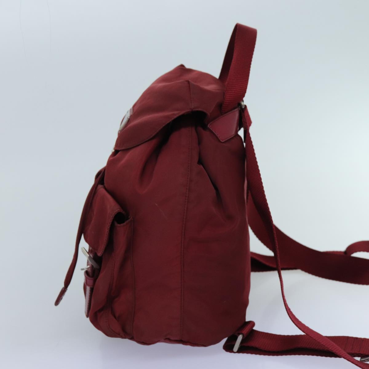 PRADA Backpack Nylon Red Auth 71852
