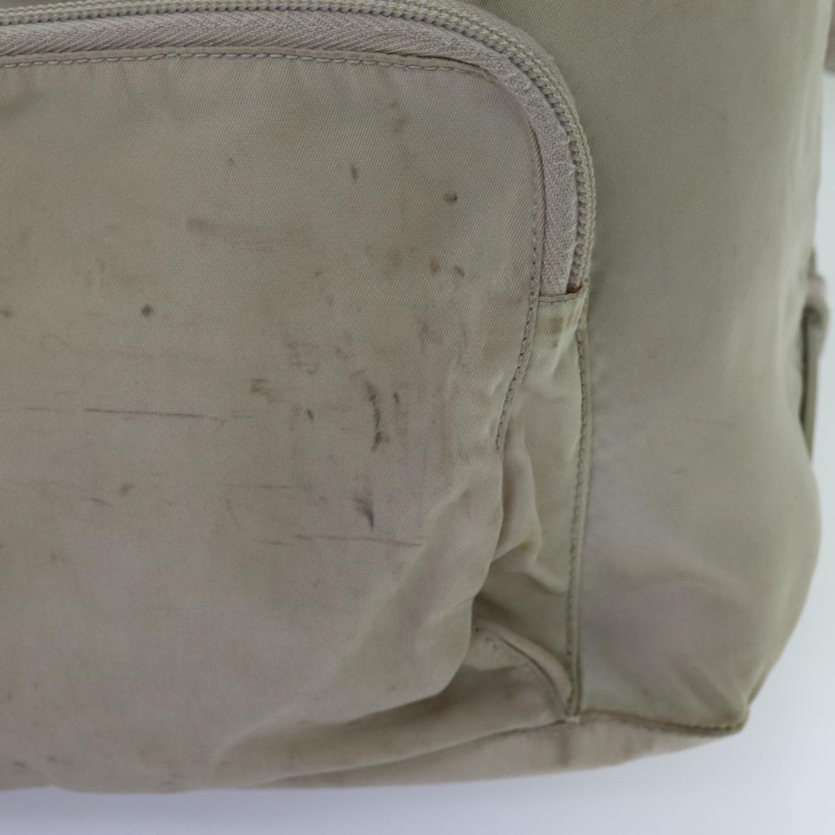PRADA Backpack Nylon Cream Auth 71853 - 0
