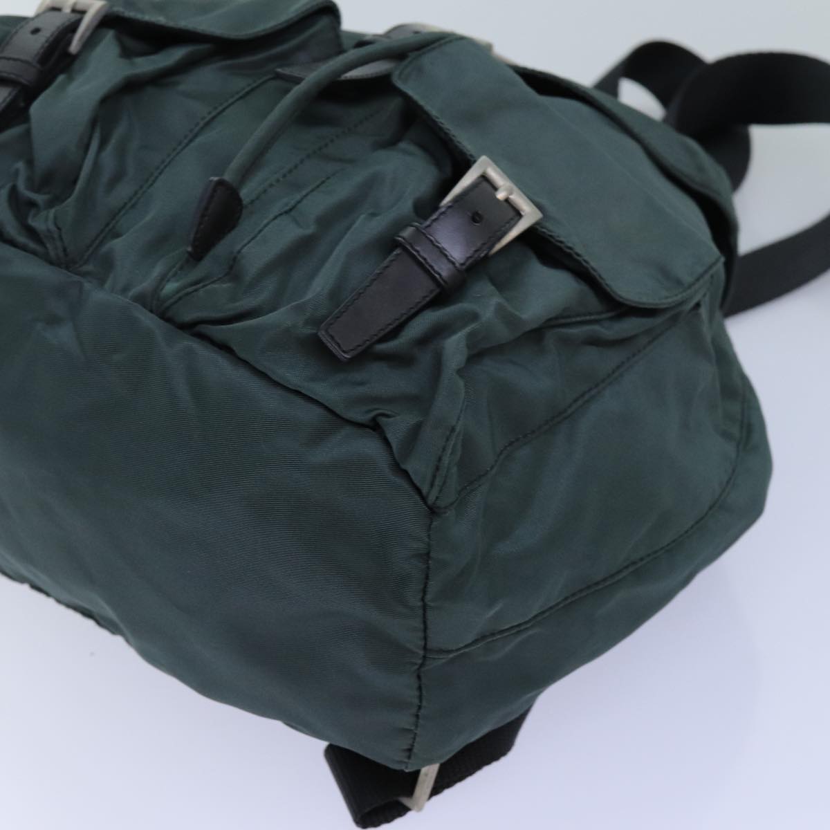 PRADA Backpack Nylon Green Auth 71857