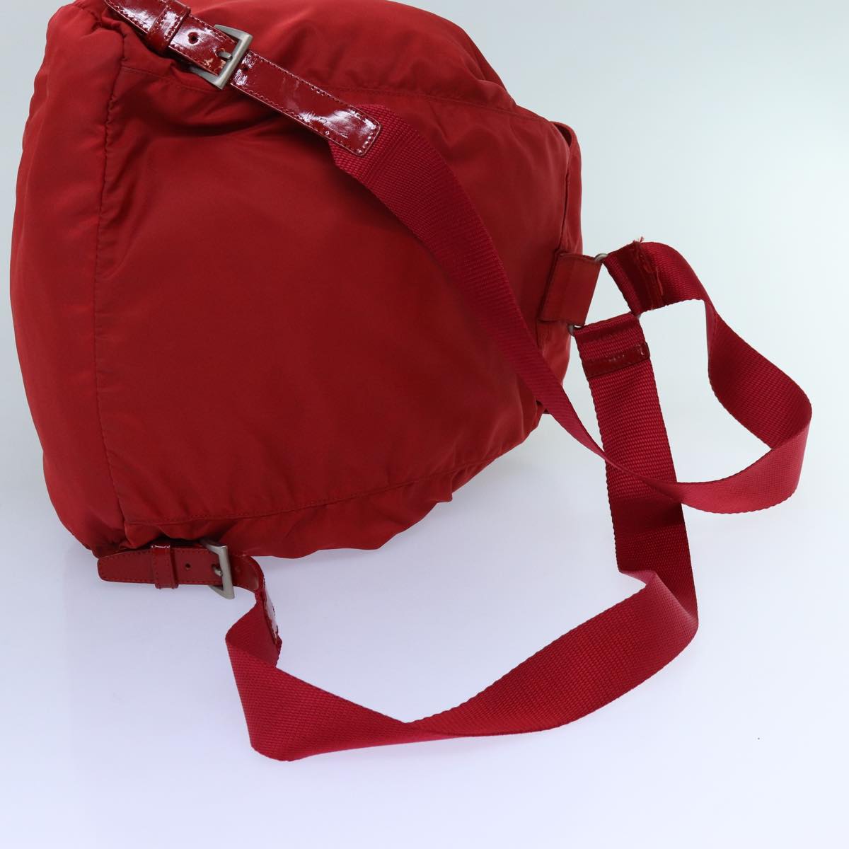 PRADA Backpack Nylon Red Auth 71860