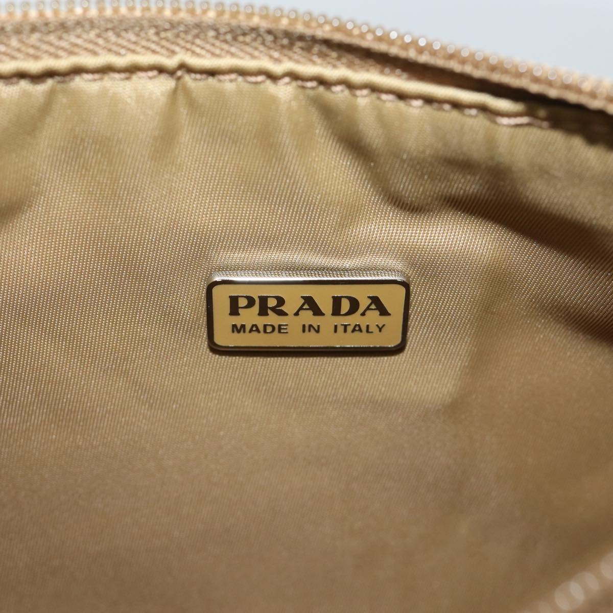 PRADA Hand Bag Nylon Brown Auth 71861