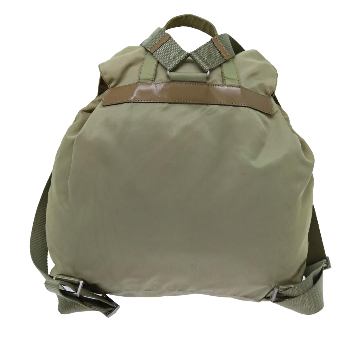 PRADA Backpack Nylon Beige Auth 71867