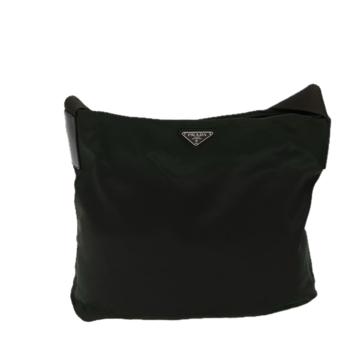 PRADA Shoulder Bag Nylon Khaki Auth 71868