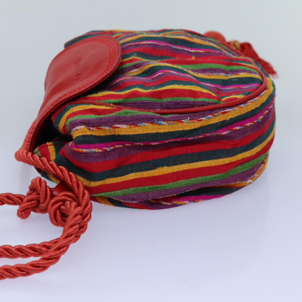 LOEWE Shoulder Bag cotton Multicolor Red Auth 71874