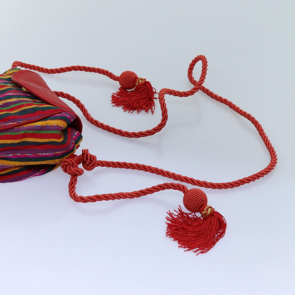 LOEWE Shoulder Bag cotton Multicolor Red Auth 71874