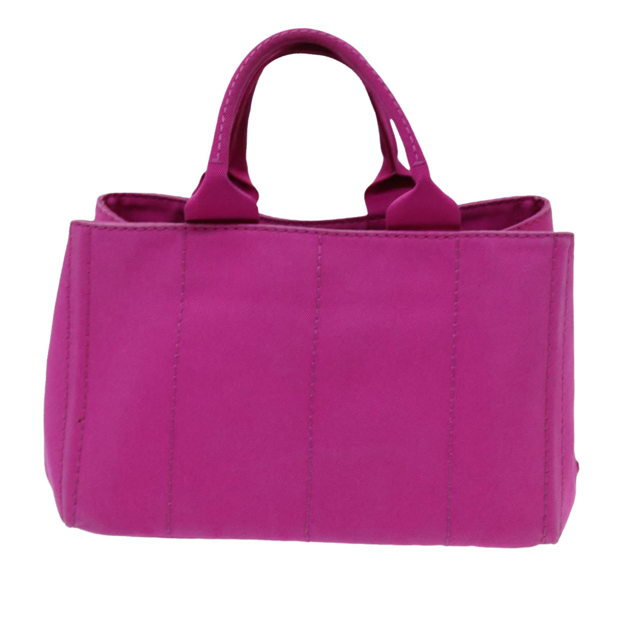 PRADA Canapa MM Hand Bag Canvas Pink Auth 71878 - 0