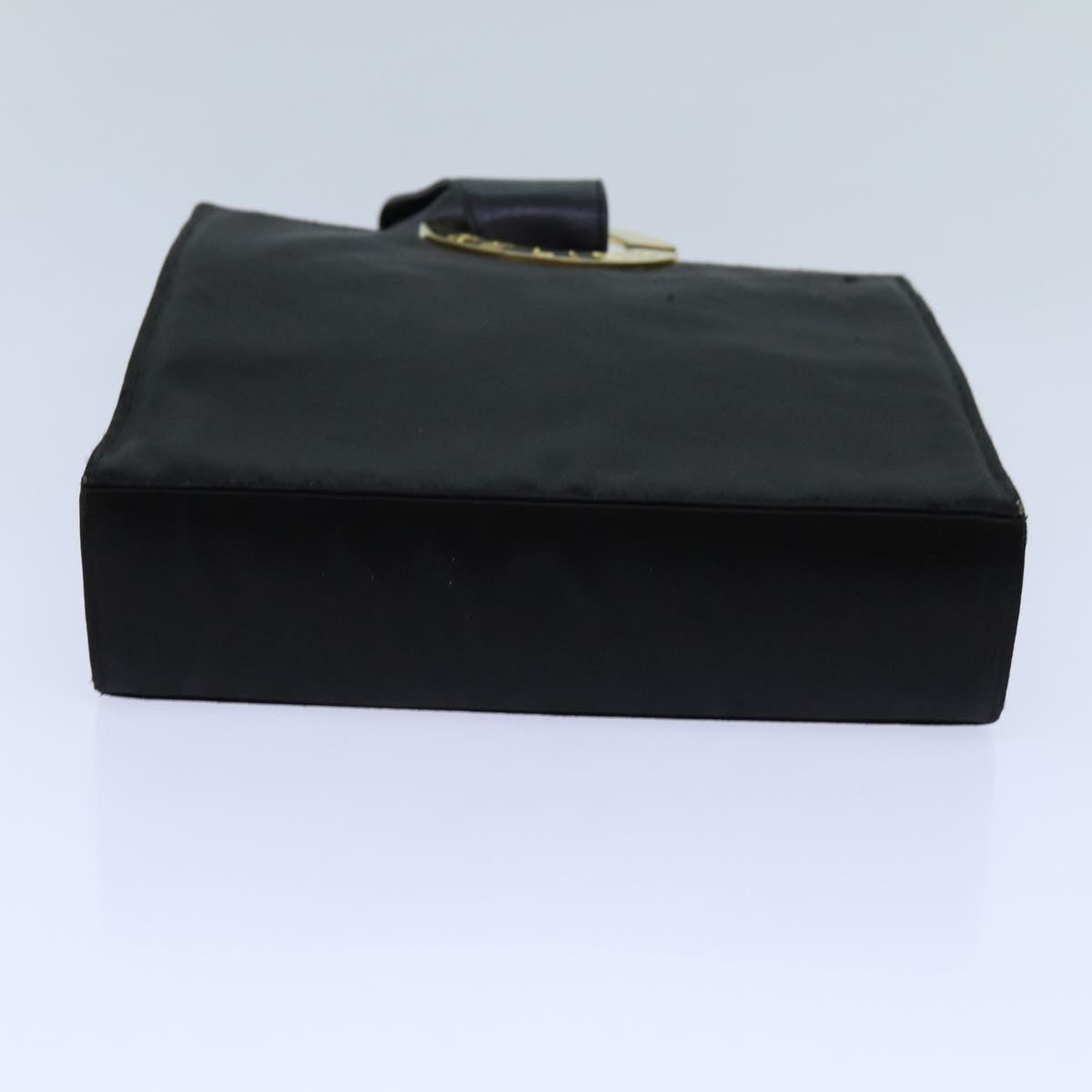 CELINE Hand Bag Silk Black Auth 71882