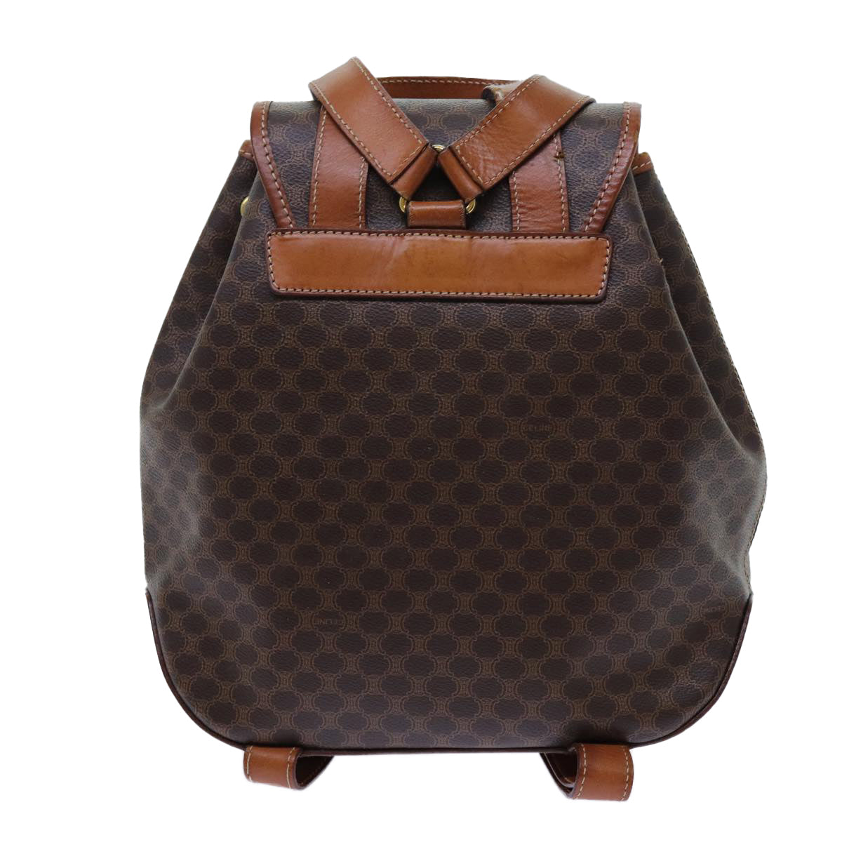 CELINE Macadam Canvas Backpack PVC Brown Auth 71885 - 0