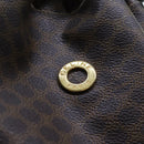 CELINE Macadam Canvas purse Pouch PVC Brown Auth 71887-8