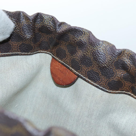 CELINE Macadam Canvas purse Pouch PVC Brown Auth 71887