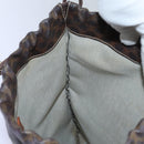 CELINE Macadam Canvas purse Pouch PVC Brown Auth 71887-17