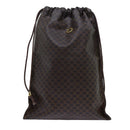 CELINE Macadam Canvas Handtasche Pouch PVC Braun Auth 71887-13