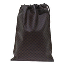 CELINE Macadam Canvas purse Pouch PVC Brown Auth 71887-2